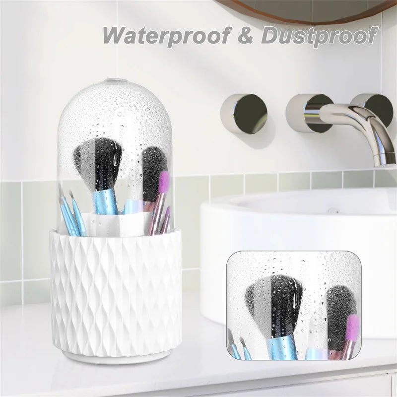 360 ROTATING MAKEUP BRUSH ORGANIZER