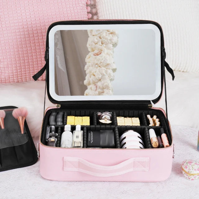 LED MIRROR MAKEUP BAG